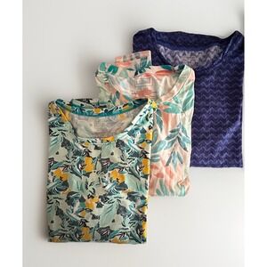 LL Bean SunSmart UPF 50 Shirt Lot 3 Medium Outdoor Hiking Fishing Active L/S